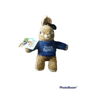 Peter Rabbit 8" Dan Dee Mini Stuffed Plush W/Backpack Key Clip *NWT* Movie 2022